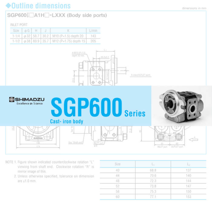 Shimadzu SGP600 - Hydraulic Pump Seal Kit - For Shimadzu pumps that start with 'SGP600' or '600'