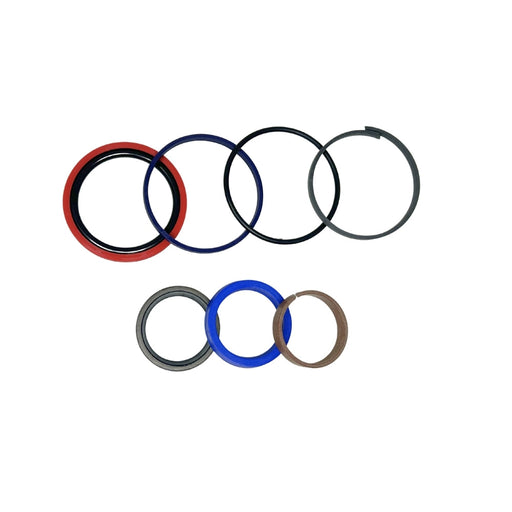 Seal kit compatible with select Quicke, New Holland, Massey Ferguson, and Bush Hog hydraulic cylinders for loader and equipment cylinder repair.