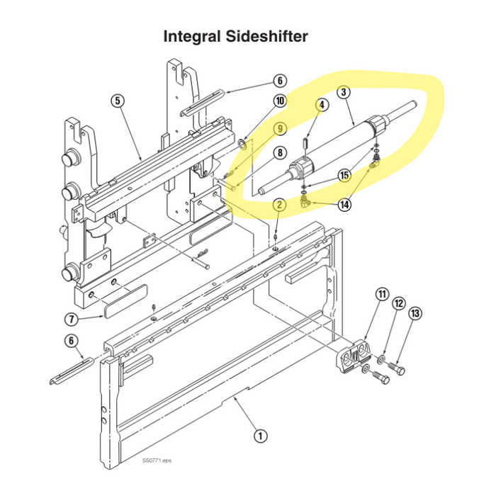 Cascade 6020048 - Sideshift Cylinder for 55C Sideshifter & 55K Cascade 6020048 - Sideshift Cylinder for 55C Sideshifter & 55K