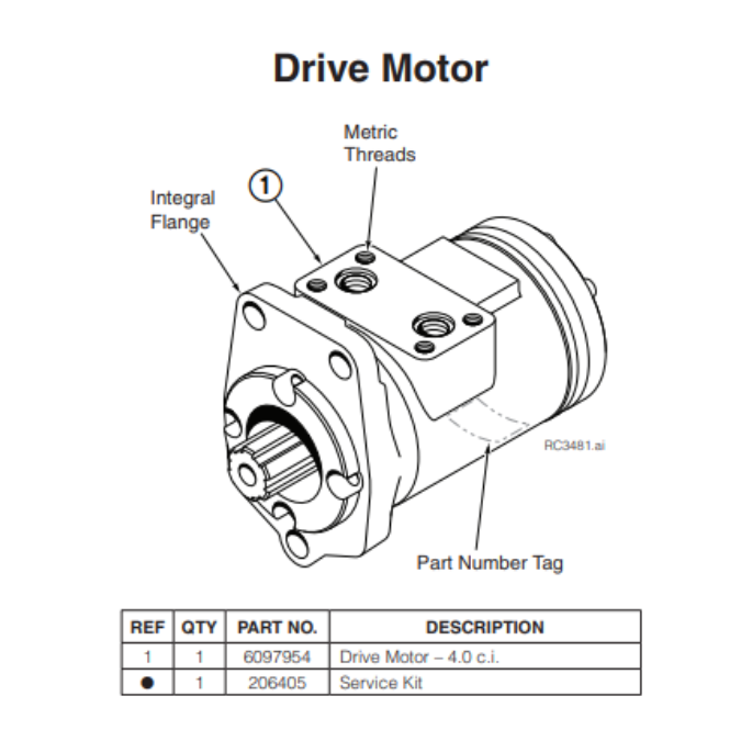 Cascade 6097954 - Hydraulic Motor