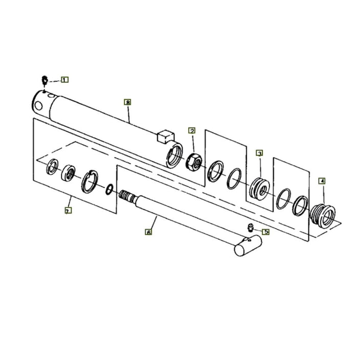 Seal Kit for John Deere AW28950 - Hydraulic Tilt & Lift Cylinders on 70 & 70A Loader Attachments - 1.125" x 1.750"