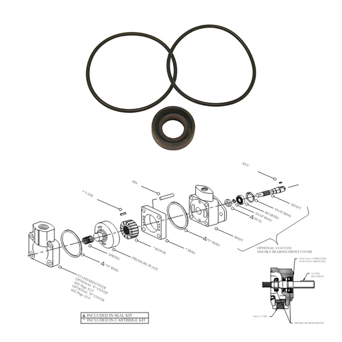 Seal Kit for Vickers (Danfoss) V10F1P7P11C4G20 Pump