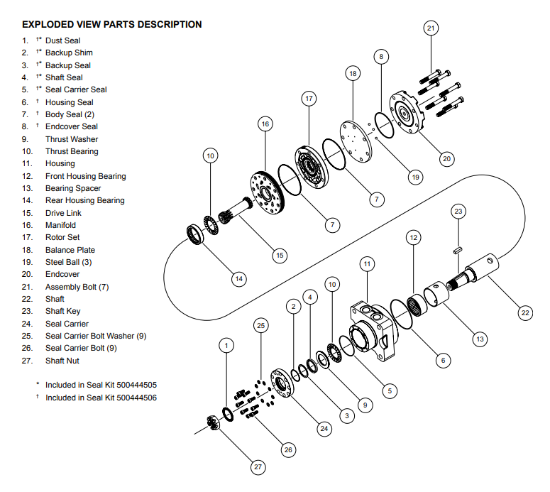 White Hydraulics 500444505 - Kit - Seal Kit - Motor